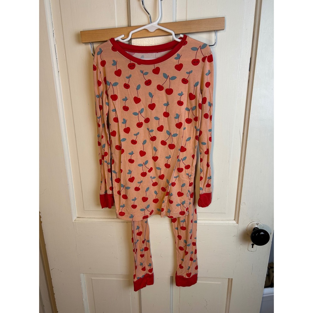 Little Sleepies Girls 7/8 Cherry Print Bamboo Viscose Pajama Set